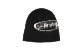 Brushed oval skullcap "Black" STUS330