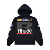Rhude Petrol Patch Hoodie - Vintage Black