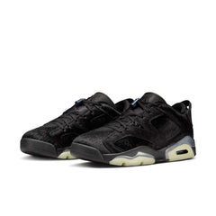 Women's 6 Retro Low - "Black Pony Hair"