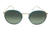 ROUND FULL COLOR SUNGLASSES "PETROLEUM ON LEGEND GOLD" RB3447JM-9196BH_50