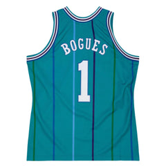 Mitchell & Ness Muggsy Bogues 1992 Charlotte Hornets Classics Jersey - Teal