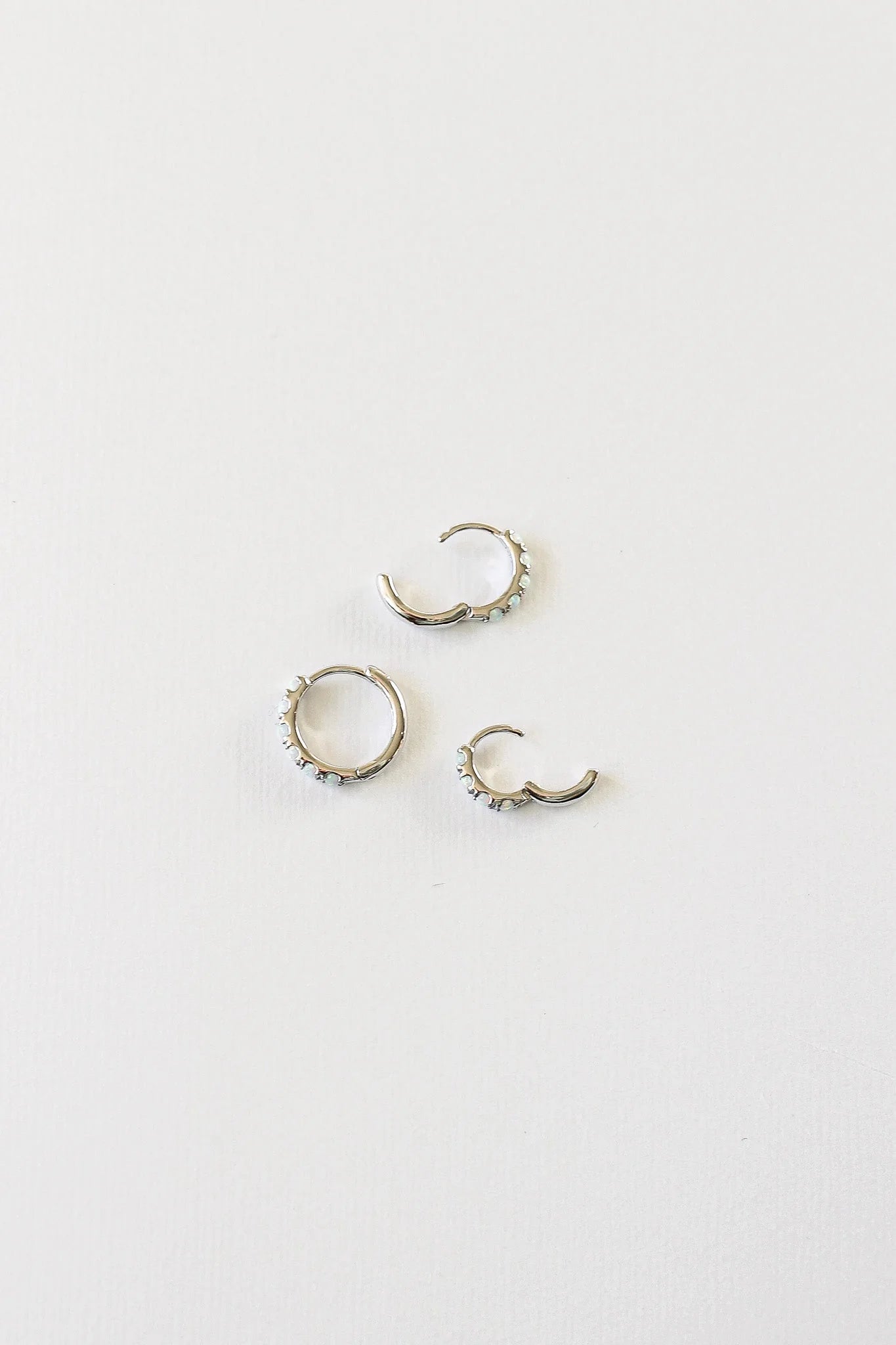 Micro Opal Hoop Earring