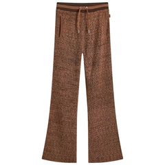 Women's Knit Cardigan Pants - Brown