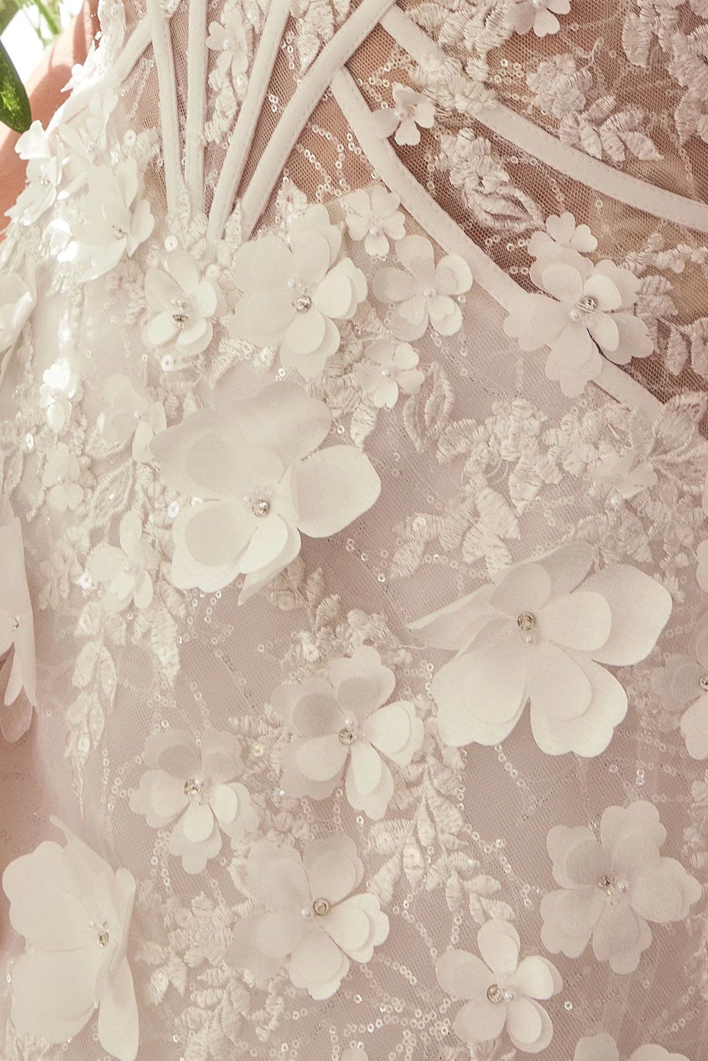 WL083 - DEEP SWEETHEART STRAPLESS MIDI SHORT BRIDAL DRESS - Andrea & Leo