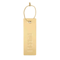 Purple Metal Hang Tag - Gold
