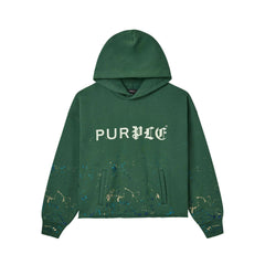 Purple Heavyweight Fleece Hoodie - Green