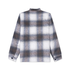 Museum of Peace & Quiet Wordmark Zip Flannel - Slate