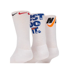 Everyday Plus Cushioned Crew 3 Pack Sock - White/Multi
