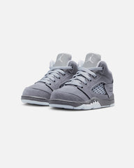 Kids' Air 5 Retro "Wolf Grey" (TD) Graphite