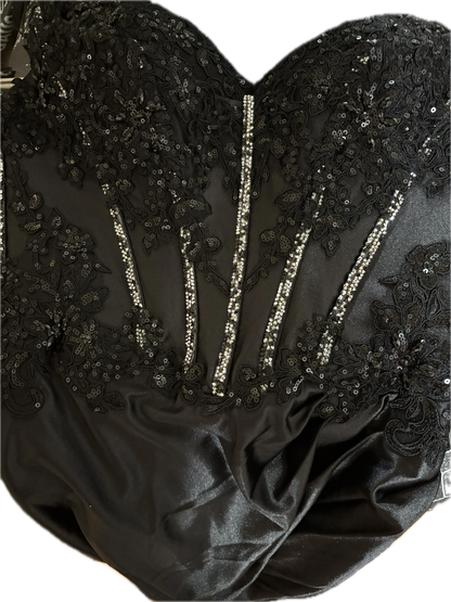 Jupiter Gown - Fitted Strapless Lace & Satin Gown