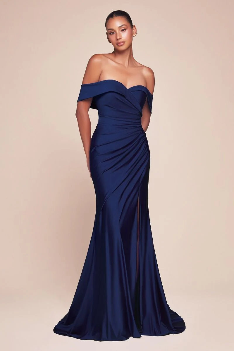 FREYA GOWN - OFF THE SHOULDER STRETCH SPANDEX DRESS