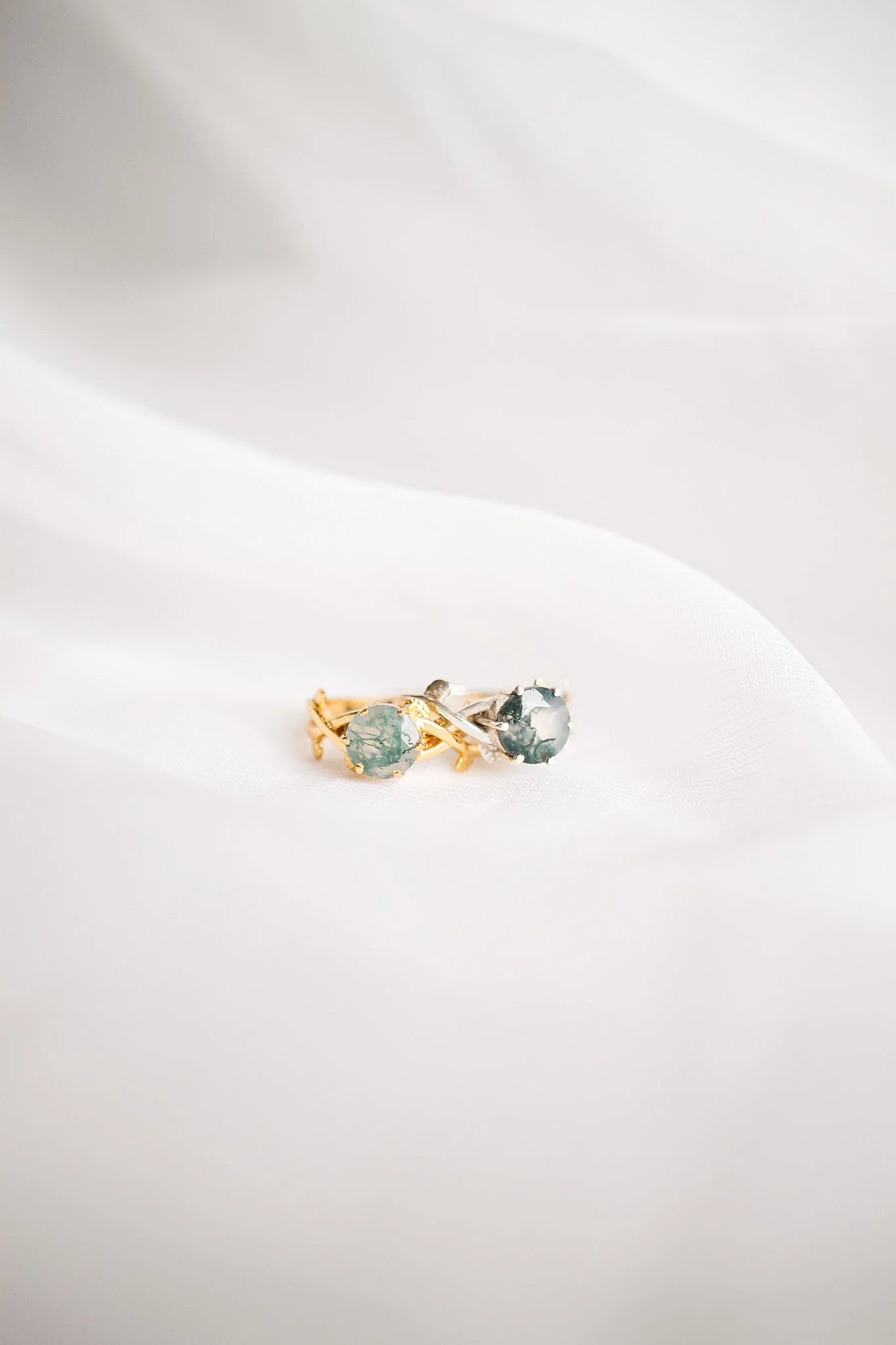 Willow Moss Agate Ring
