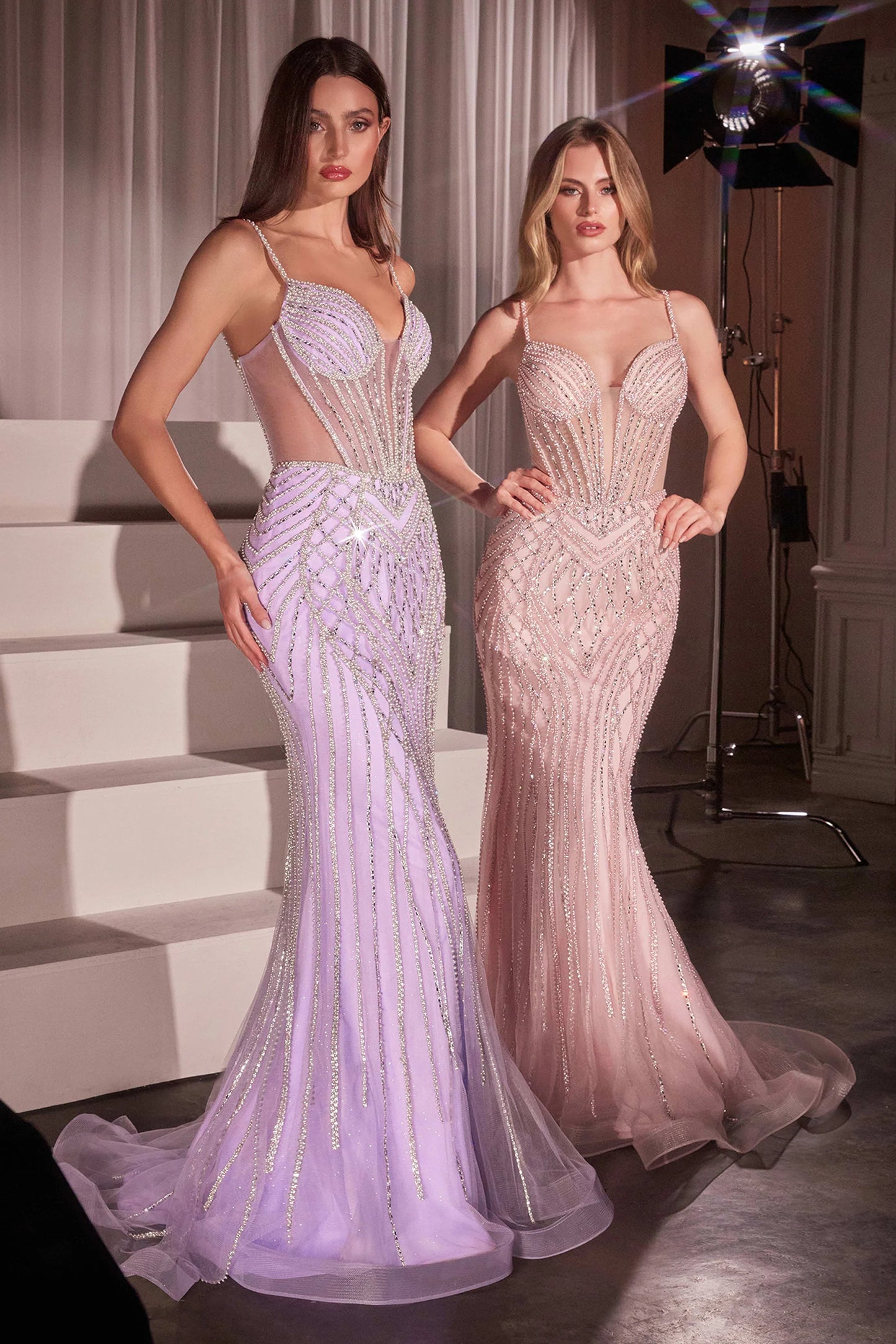 EMMELINE GOWN - CRYSTAL EMBELLISHED TULLE DRESS