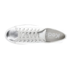 Triple Up Washed Metallic Leather Lace Up Sneakers