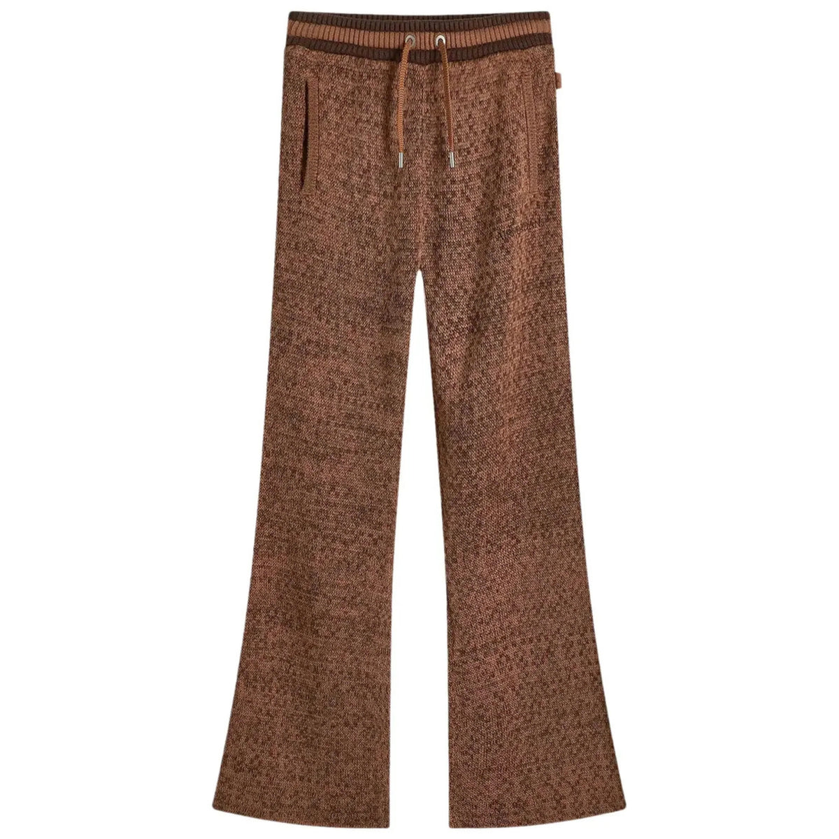 Women's  Knit Cardigan Pants - Brown