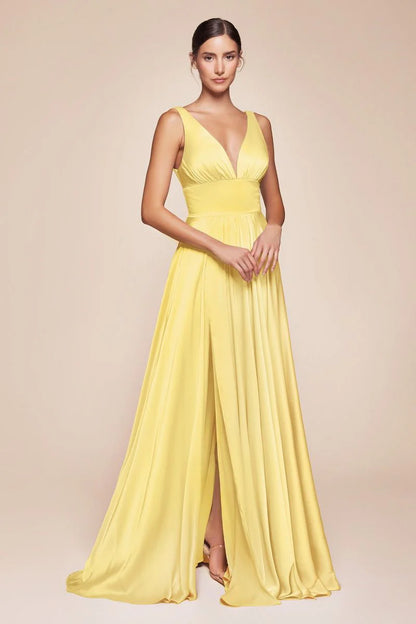 Kinsley Gown - Soft Satin A-line Dress