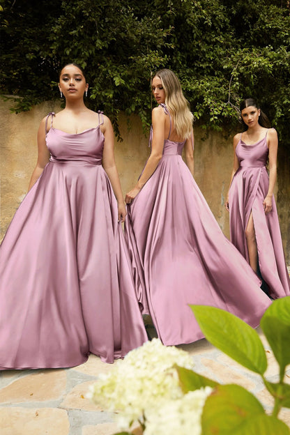 LOTTIE GOWN - SATIN A-LINE DRESS