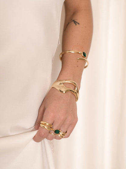 Deco Crystal Wrap Ring
