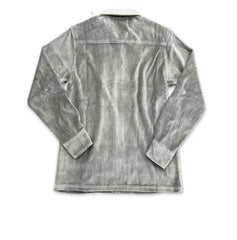 Sinclair Velour Zip Shirt - Slate