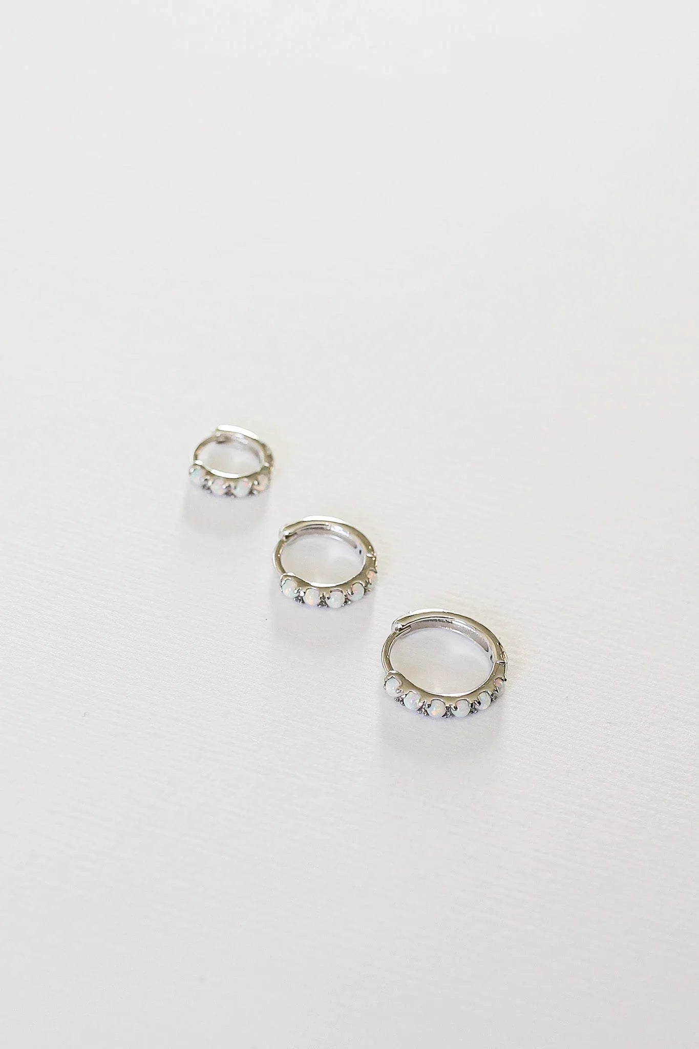 Micro Opal Hoop Earring