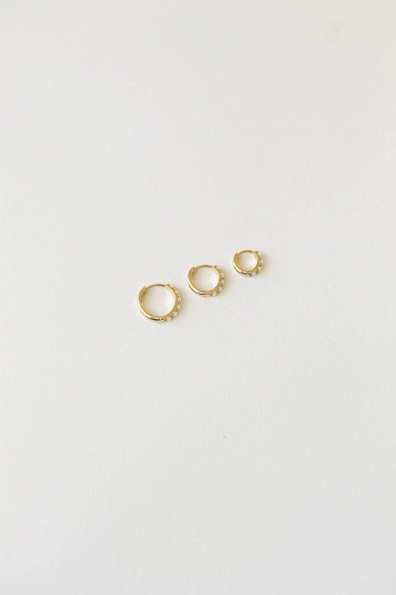 Micro Opal Hoop Earring