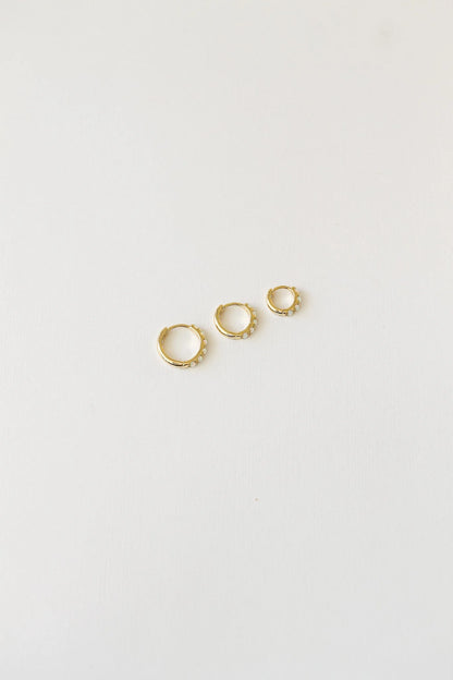 Micro Opal Hoop Earring